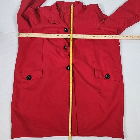 Anne Klein Red Mid-Length Overcoat, Women's 3XL - Picture 7 of 9